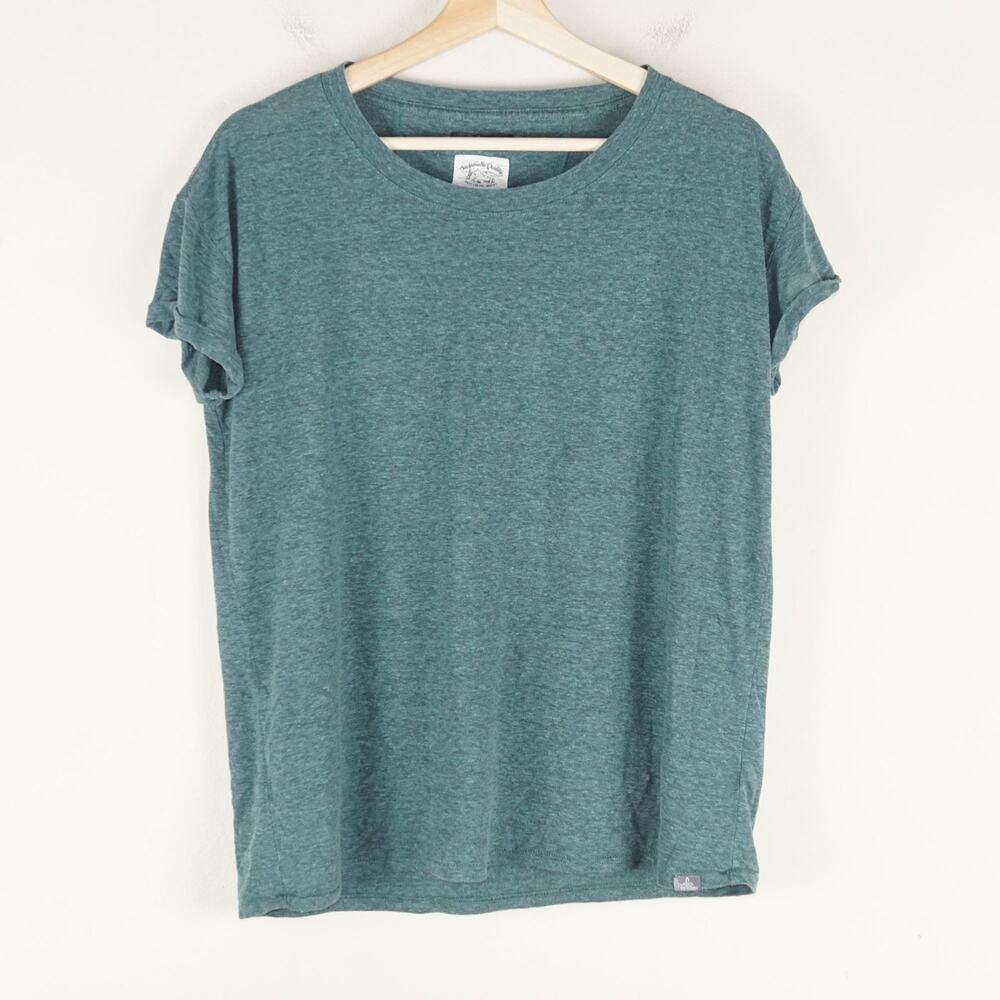Prana Cozy Up Hemp Blend Green T Shirt Womens Sz M